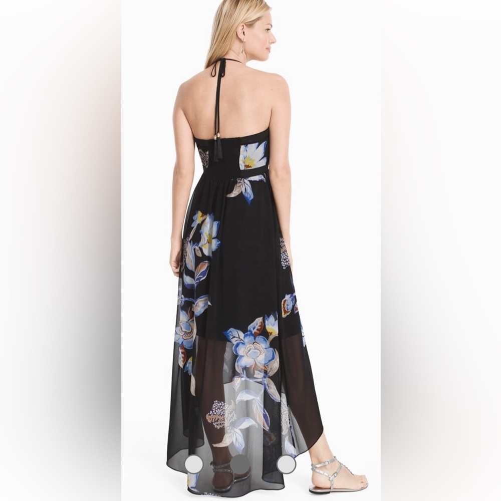 White House Black market halter dress with tassel ties size 12 P - new